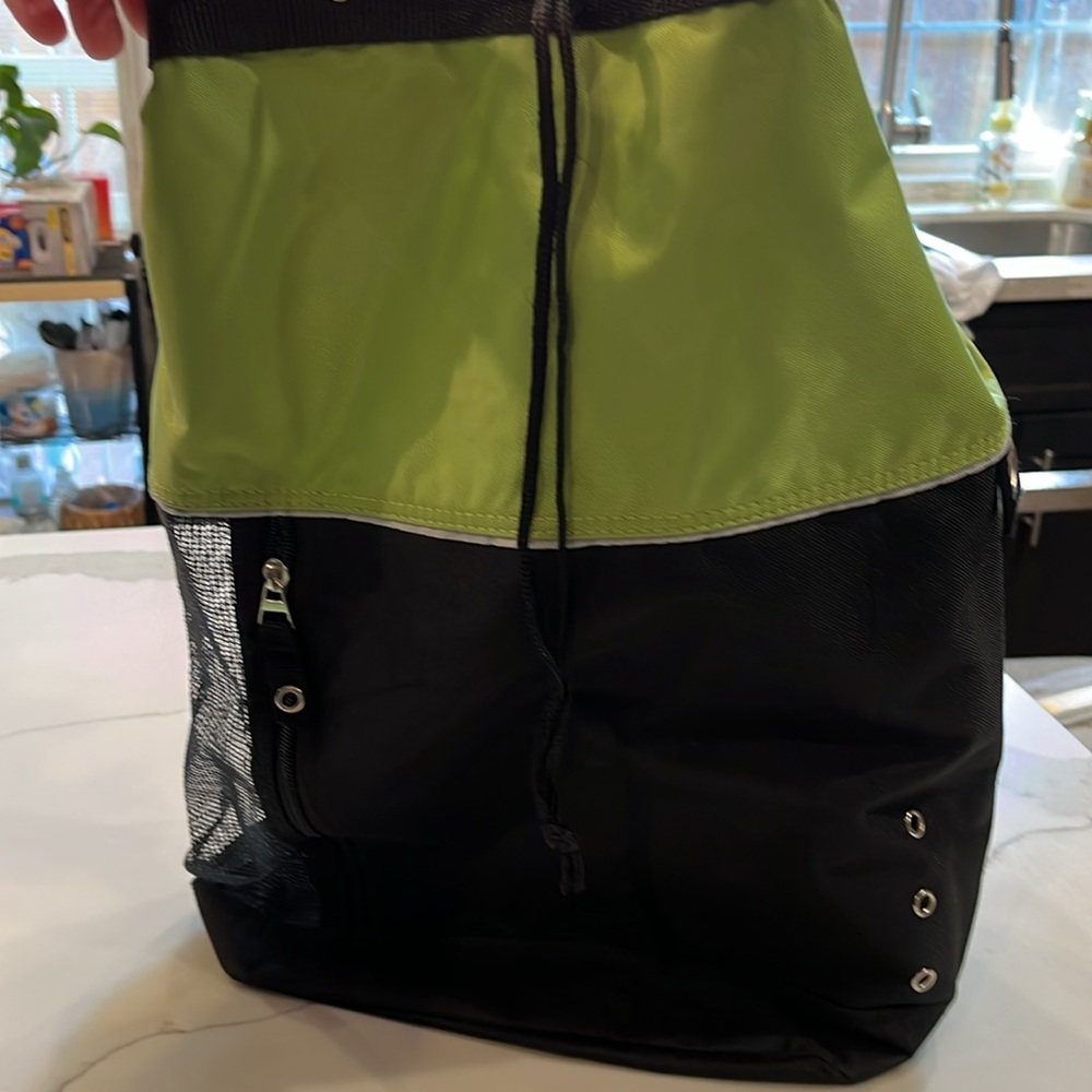 Camping Bag or carry anything bag. Canvas & Heavy duty Netting. Draw string